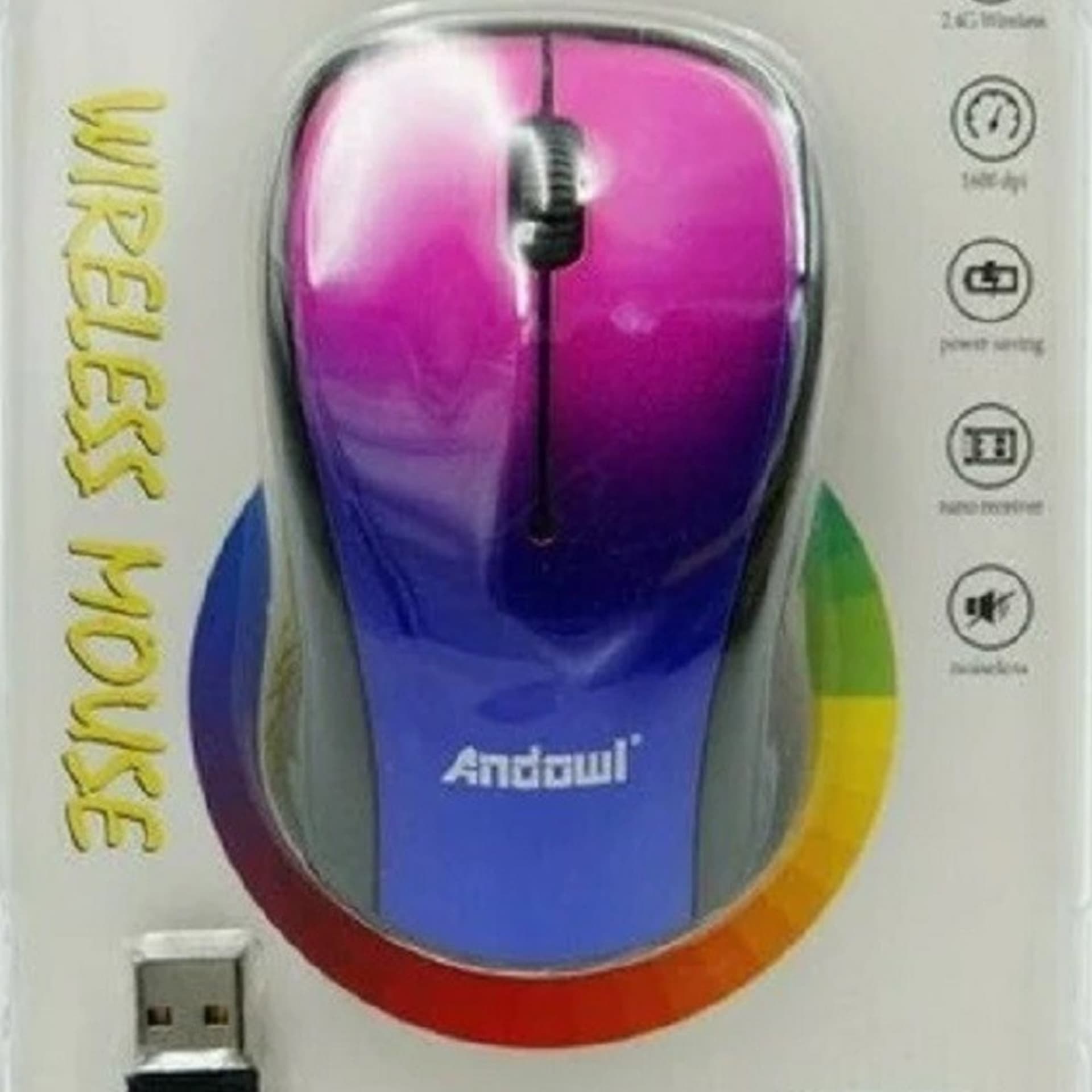 Mouse Wireless Colorato Senza Fili 2.4g 1600dpi Q-jc124 Connessione Usb Computer Elettronica/Informatica/Accessori/Tastiere Mouse e periferiche di input/Mouse Trade Shop italia - Napoli, Commerciovirtuoso.it