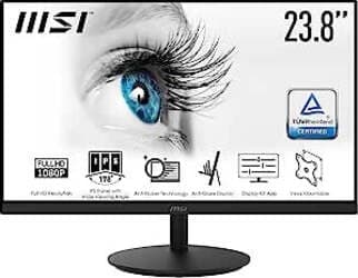 MSI MONITOR 23,8 LED IPS 16:9 FHD 5MS 250 CDM, VGA/HDMI, ANTI RIFLESSO, MULTIMEDIALE