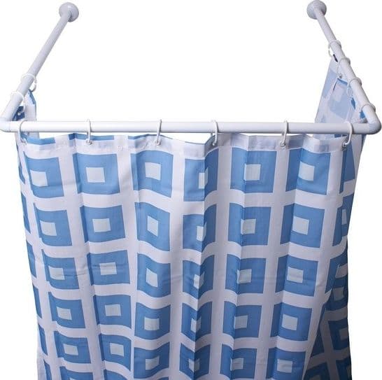 MSV Asta bar per tenda doccia angolare da fissare in Alu 80x80x80cm Bianco in Bastoni e telai per tende BagnoClic.it - Pregnana Milanese, commercioVirtuoso.it