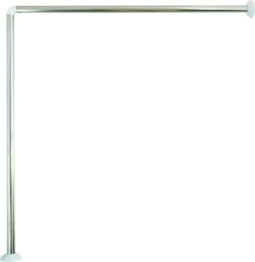 MSV Bar asta per tenda doccia angolare per fissare 80x80cm in acciaio inox in Bastoni e telai per tende BagnoClic.it - Pregnana Milanese, commercioVirtuoso.it