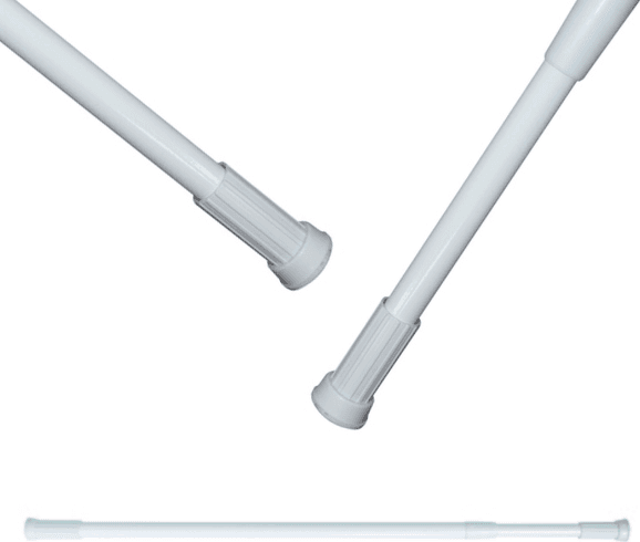 MSV Rod bar per tenda doccia o vasca allungabile senza foratura in Alu 140-260cm Bianco in Bastoni e telai per tende BagnoClic.it - Pregnana Milanese, commercioVirtuoso.it