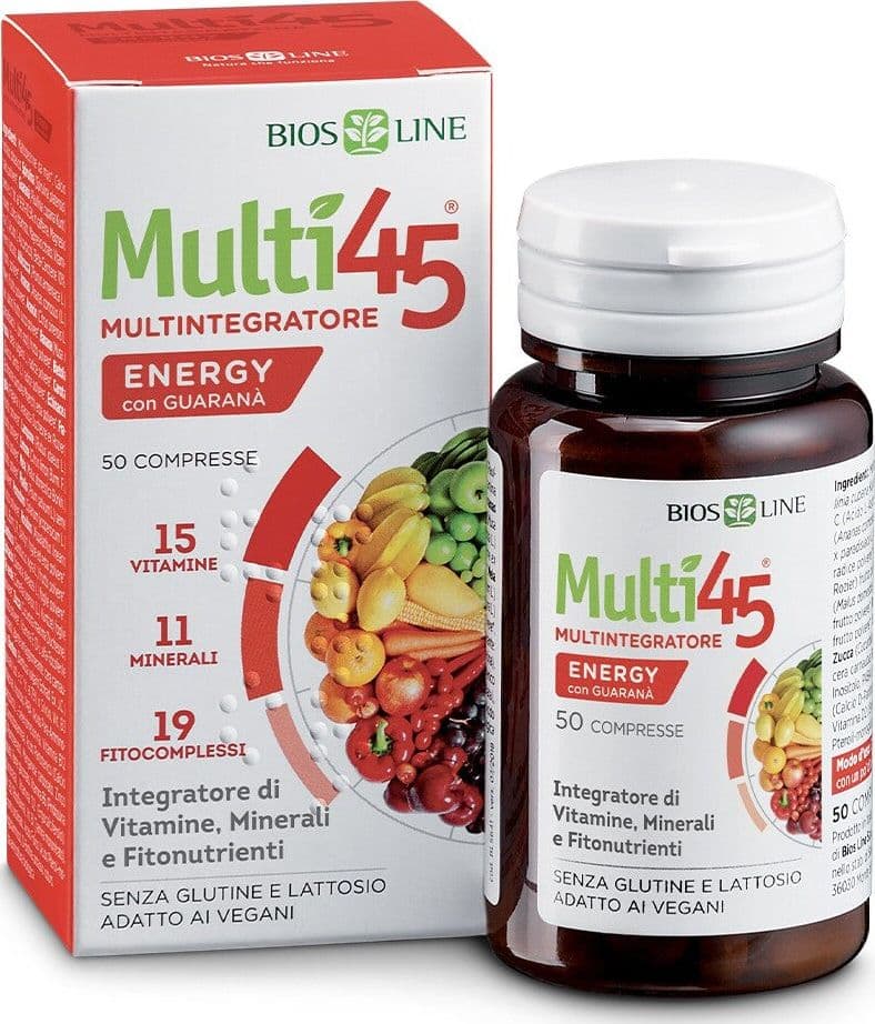 Multi-45-Energy-con-Guaranà-50cpr-Integratore-Alimentare-Bios-Line
