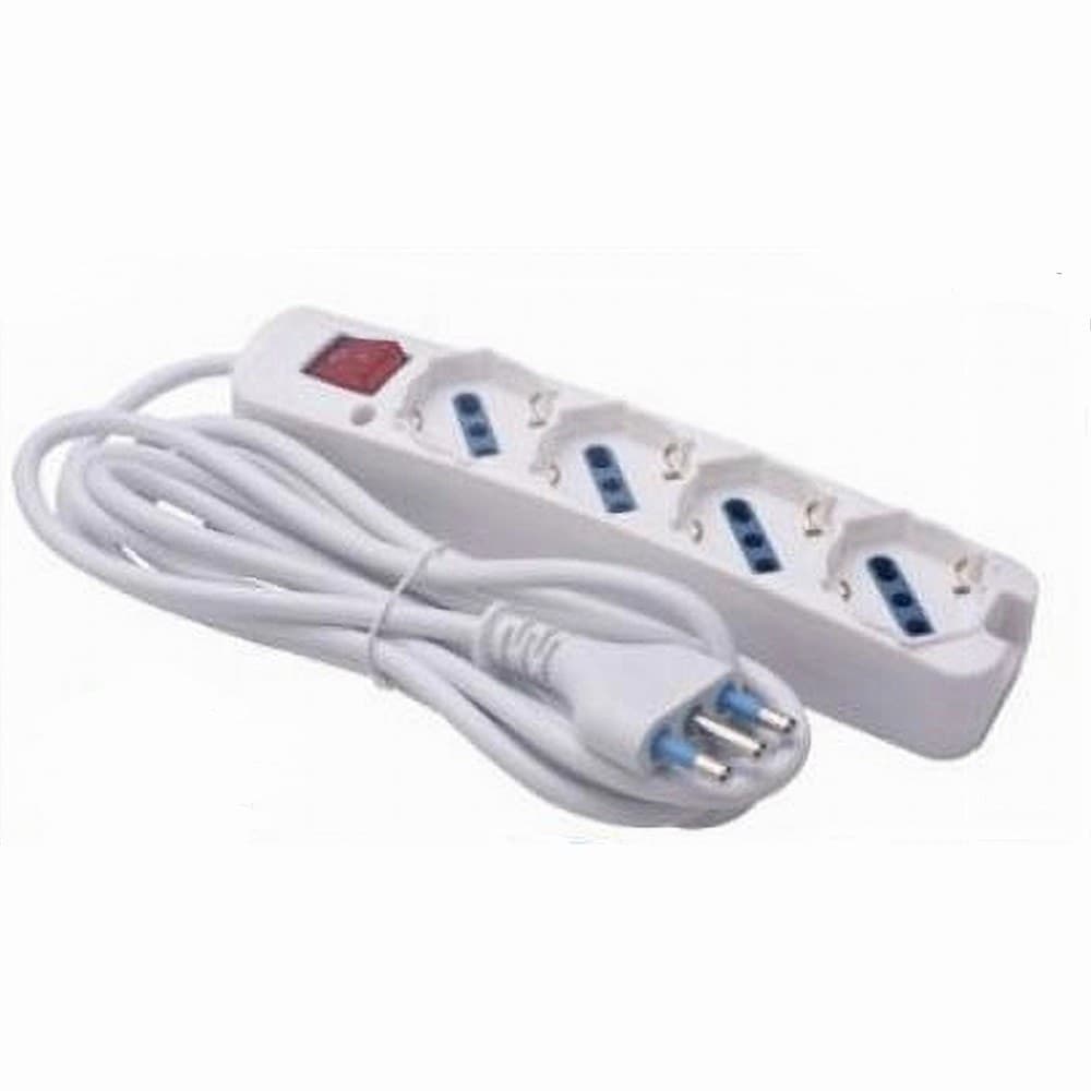 MULTIPRESA 4 USCITE UNIVERSALI CON INTERRUTTORE LUMINOSO SPINA 16A CAVO 3MT 80190N in Multiprese Trade Shop italia - Napoli, commercioVirtuoso.it