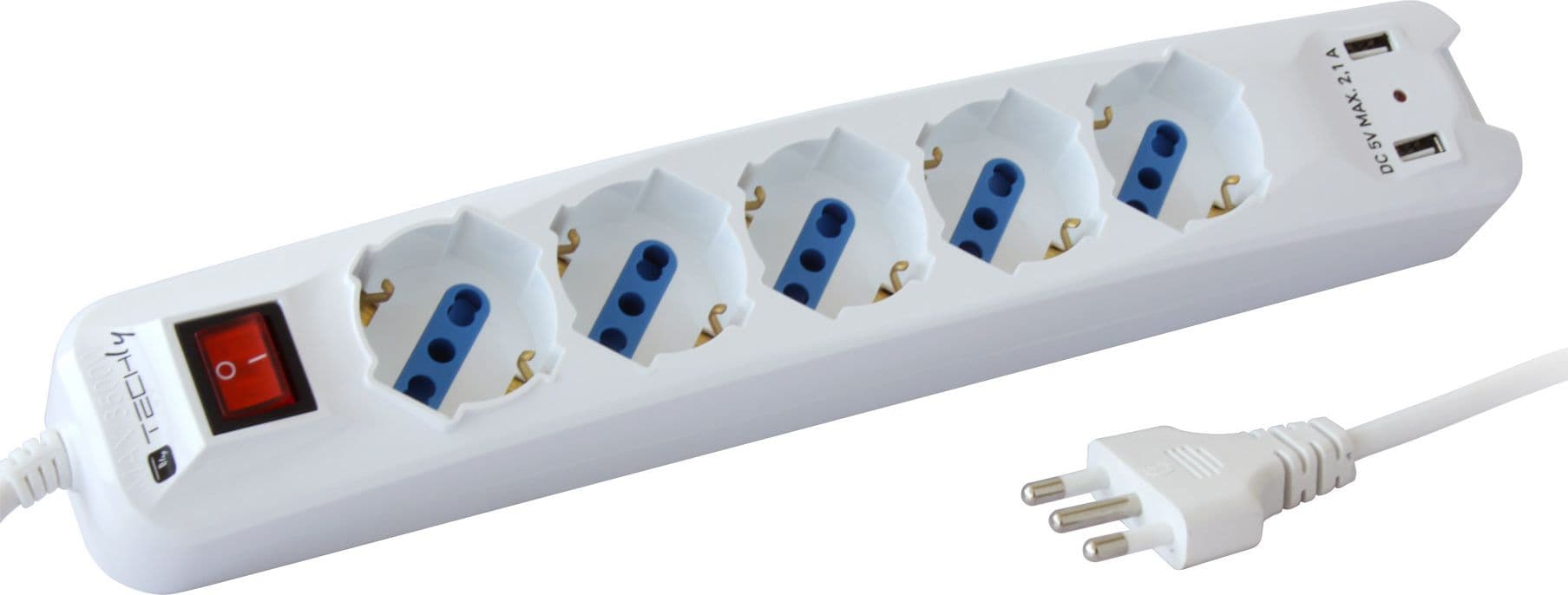 Multipresa-5-Posti-Italiana-Bipasso-con-2-Prese-USB-Techly