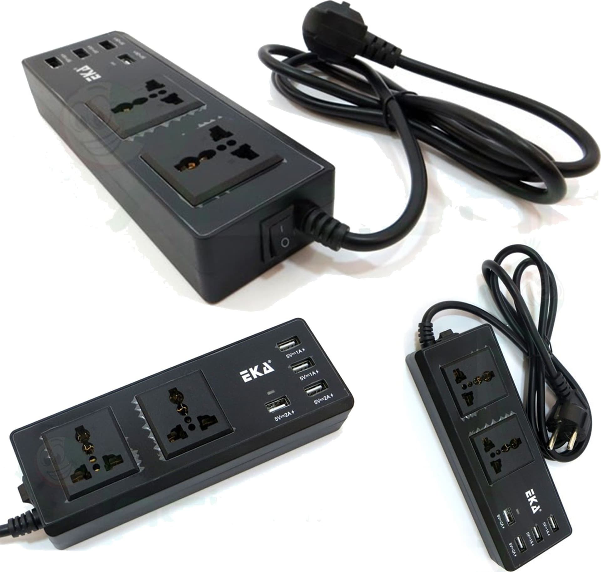 MULTIPRESA PRESA UNIVERSALE 2 SPINE UK ITA 4 USB 2.1A 1A 5V INTERRUTTORE NERO Fai da te/Materiale elettrico/Multiprese Trade Shop italia - Napoli, Commerciovirtuoso.it