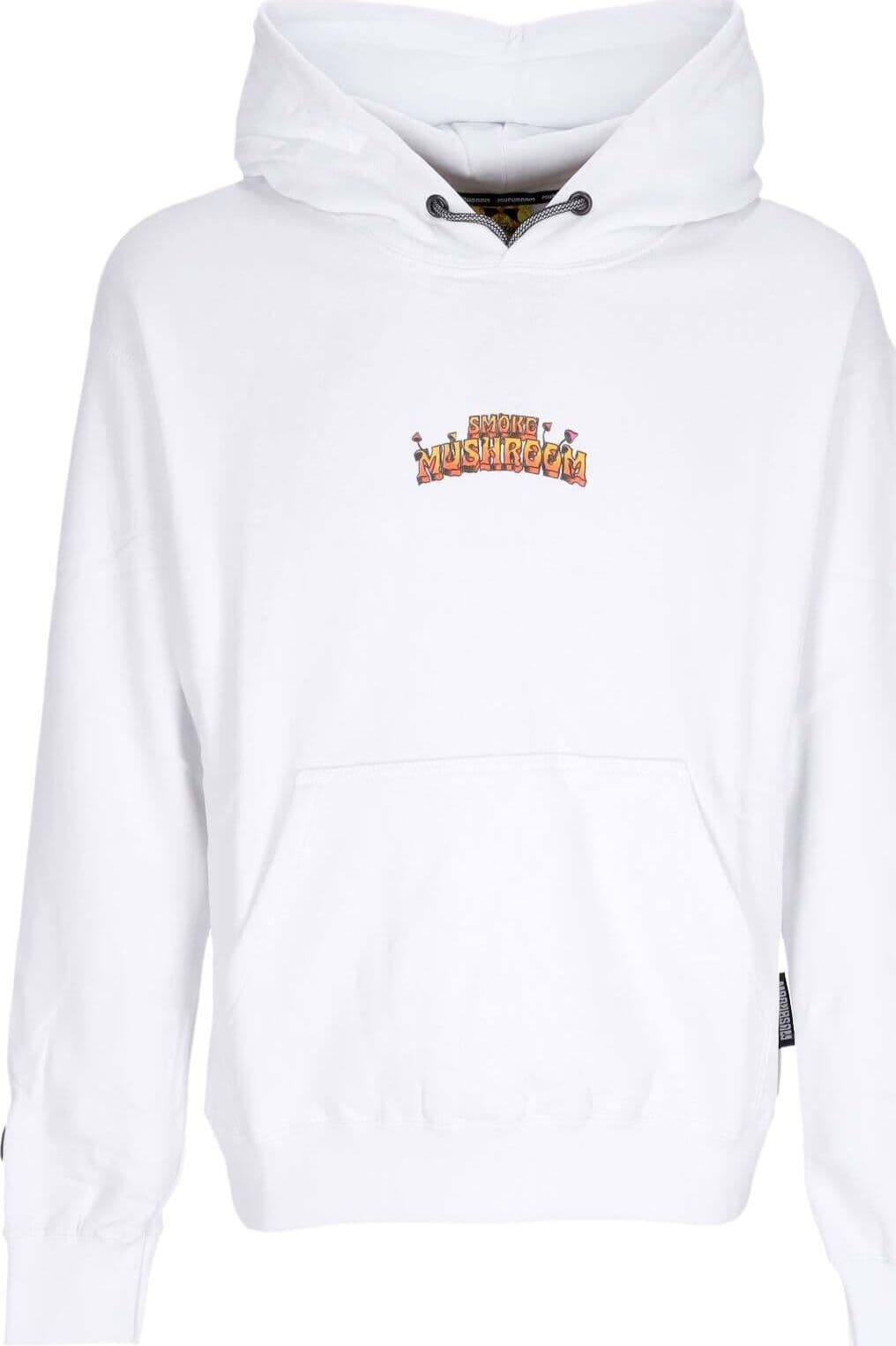MUSHROOM-Felpa-Cappuccio-Uomo-Alien-Smoke-Hoodie-White-da-uomo