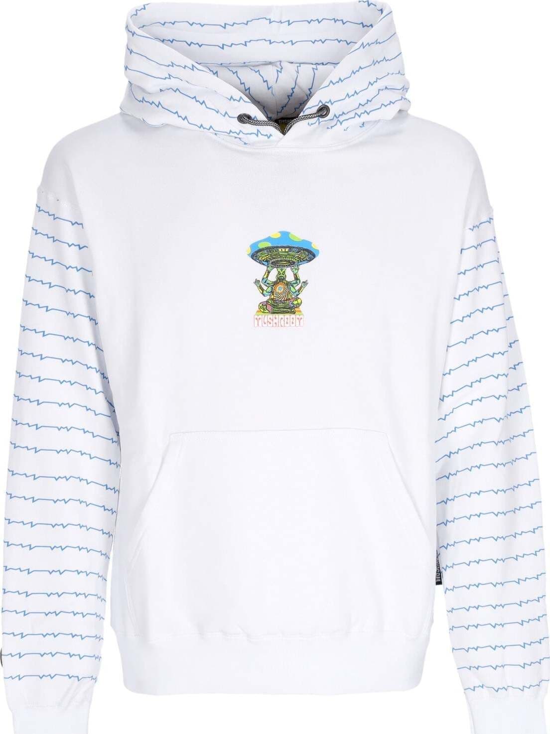 MUSHROOM-Felpa-Cappuccio-Uomo-Discovery-Hoodie-White-da-uomo