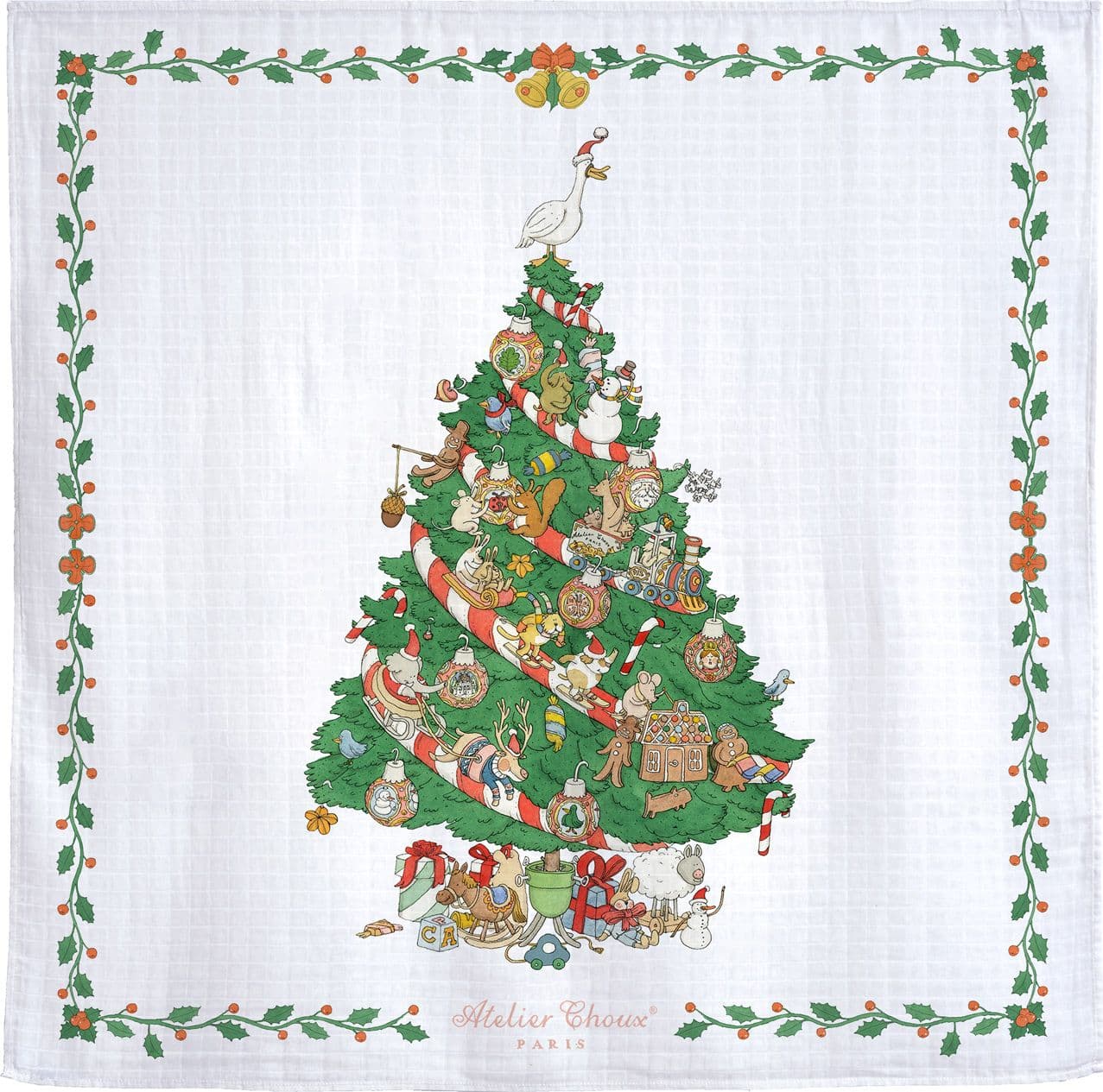 Mussola Atelier Choux Christmas Morning Cotone Casa e cucina/Tessili per la casa/Biancheria per culle e lettini/Coperte e copertine/Copertine avvolgenti La Casa Del Bebè - Napoli, Commerciovirtuoso.it