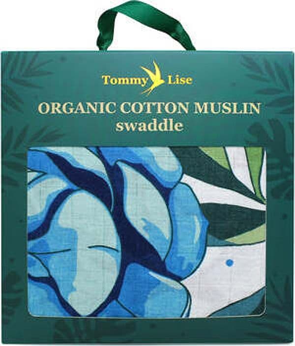 Mussola Tommy Lise Azure Blossom Casa e cucina/Tessili per la casa/Biancheria per culle e lettini/Coperte e copertine/Copertine avvolgenti La Casa Del Bebè - Napoli, Commerciovirtuoso.it