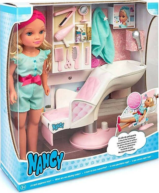 Nancy-un Giorno Bambola Di Parrucchiere Ricci Biondi, Sedia Per Capelli, Per Bellezza Estetica E Regalo Per I Bambini Dai 3 Anni, Multicolore, 700016650 Giochi e giocattoli/Bambole e accessori/Bambole Fashion e accessori/Bambole Fashion Cartoleria Deja Vu - Crotone, Commerciovirtuoso.it