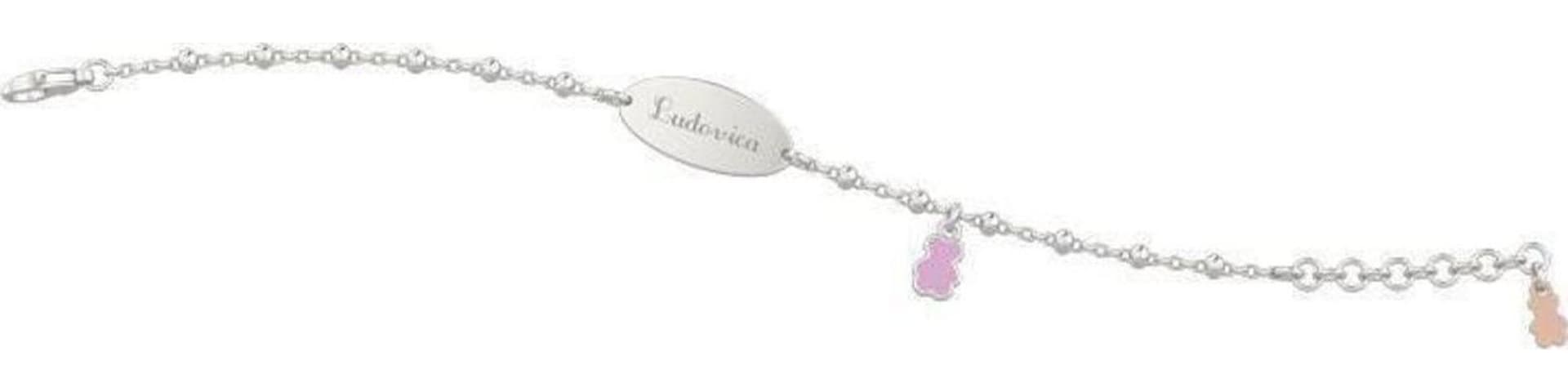 Nanàn-Bracciale-argento-personalizzabile-bimbo-charm-orso-Nanán