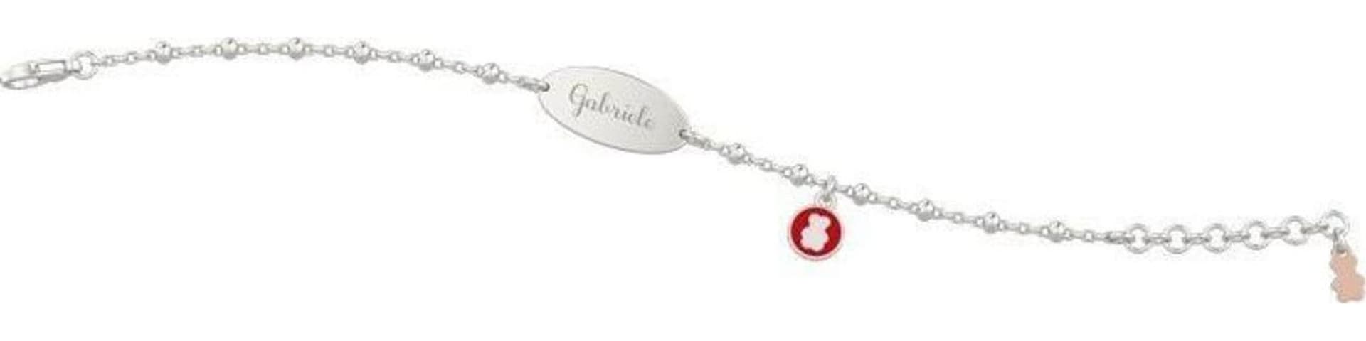 Nanàn-Bracciale-argento-personalizzabile-bimbo-charm-orso-rotondo-Nanán