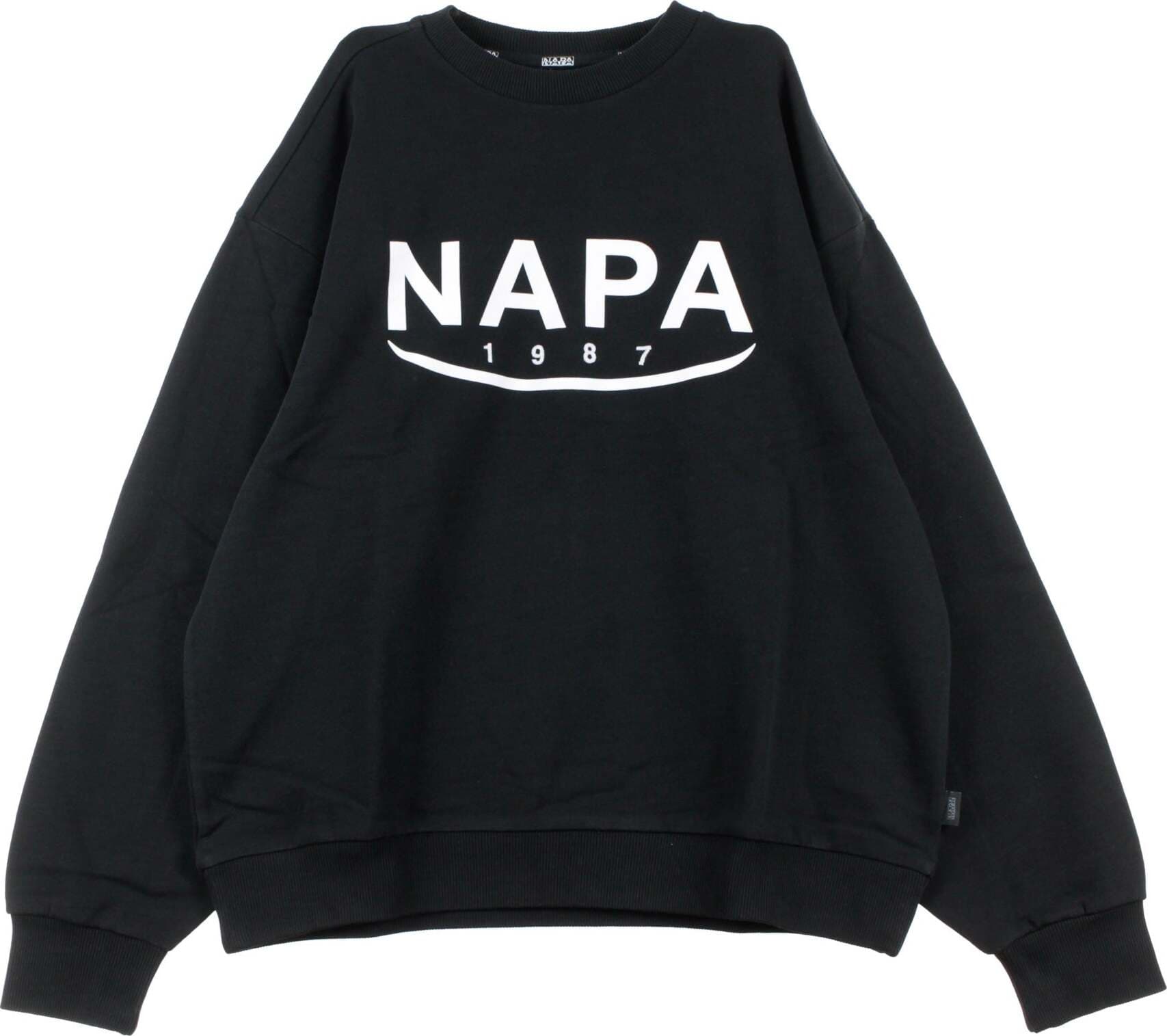 NAPA-SILVER-Felpa-Girocollo-Uomo-B-arosa-Crew-Sweat-Black-da-uomo