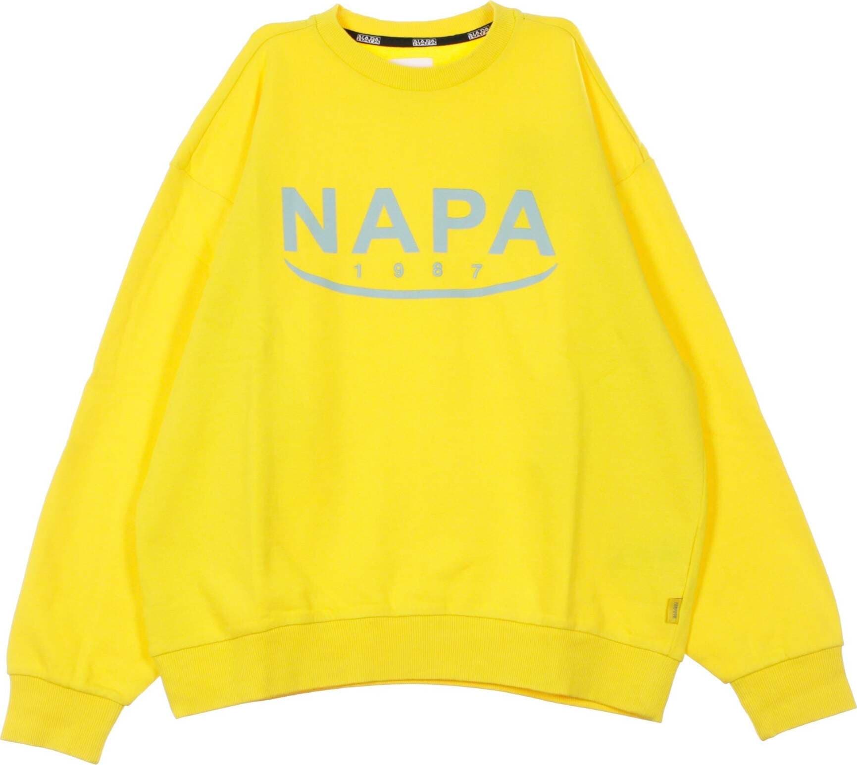 NAPA-SILVER-Felpa-Girocollo-Uomo-B-arosa-Crew-Sweat-Yellow-da-uomo