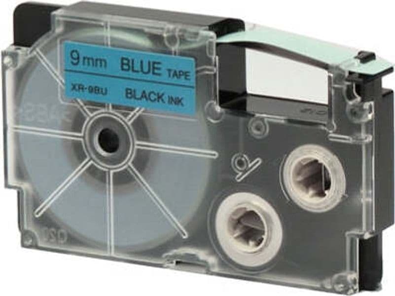 Nastro - 9 mm x 8 mt - nero-blu - Casio Cancelleria e prodotti per ufficio/Elettronica per ufficio/Accessori/Accessori per etichettatrici Eurocartuccia - Pavullo, Commerciovirtuoso.it