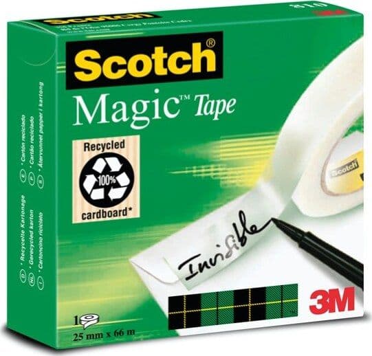 Nastro adesivo Magic 810 - permanente - 25 mm x 66 mt - trasparente - Scotch Cancelleria e prodotti per ufficio/Archivio ufficio e accessori per scrivania/Nastri colle elastici e graffette/Adesivi e colle/Colle Eurocartuccia - Pavullo, Commerciovirtuoso.it