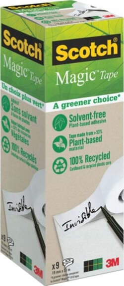 Nastro adesivo Scotch Magic 900 - invisibile - ecologico - 19 mm x 33 mt - trasparente - Scotch - Value Pack 9 rotoli Cancelleria e prodotti per ufficio/Archivio ufficio e accessori per scrivania/Nastri colle elastici e graffette/Adesivi e colle/Colle Eurocartuccia - Pavullo, Commerciovirtuoso.it