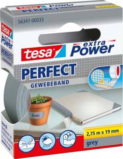 Nastro adesivo telato XP Perfect - 19 mm x 2 7 m - grigio - Tesa Fai da te/Pitture trattamenti per pareti e utensili/Strumenti e attrezzi per verniciatura/Materiali di preparazione/Nastro/Nastro per mascheratura Eurocartuccia - Pavullo, Commerciovirtuoso.it