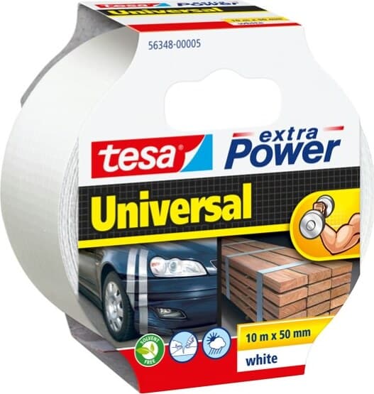 Nastro adesivo Tesa Extra Power Universal - 10 m x 50 mm - bianco - Tesa Fai da te/Pitture trattamenti per pareti e utensili/Strumenti e attrezzi per verniciatura/Materiali di preparazione/Nastro/Nastro per mascheratura Eurocartuccia - Pavullo, Commerciovirtuoso.it
