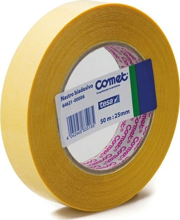 Nastro biadesivo - 50 mt x 25 mm - trasparente - Comet Fai da te/Ferramenta/Adesivi e sigillanti/Nastro adesivo/Nastro di montaggio Eurocartuccia - Pavullo, Commerciovirtuoso.it