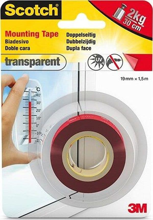 Nastro biadesivo FIX - 19 mm x 1.5 m - trasparente - Scotch Fai da te/Ferramenta/Adesivi e sigillanti/Nastro adesivo/Nastro di montaggio Eurocartuccia - Pavullo, Commerciovirtuoso.it