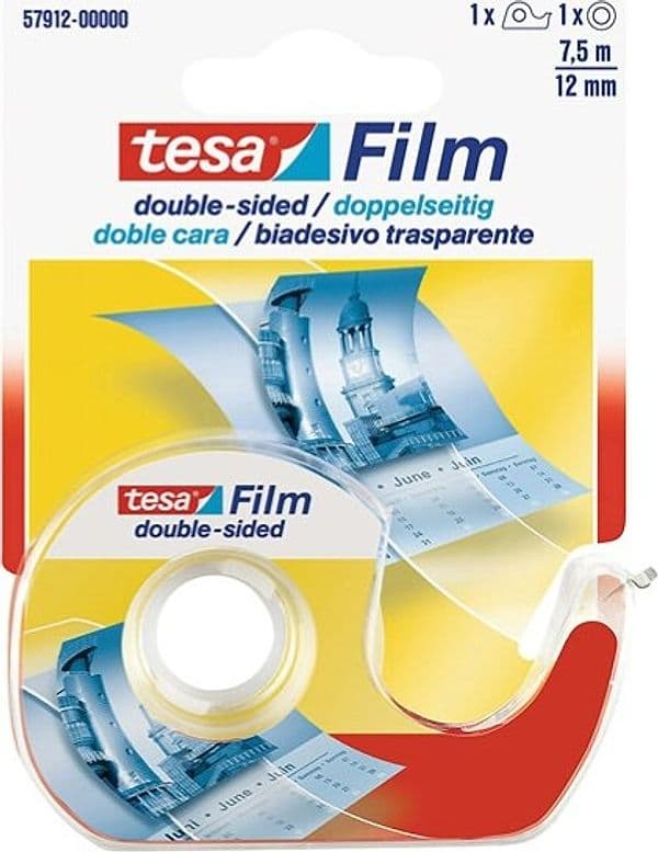 Nastro biadesivo Tesa Film - in chiocciola - 7 5 mt x 12 mm - trasparente - Tesa Fai da te/Ferramenta/Adesivi e sigillanti/Nastro adesivo/Nastro di montaggio Eurocartuccia - Pavullo, Commerciovirtuoso.it