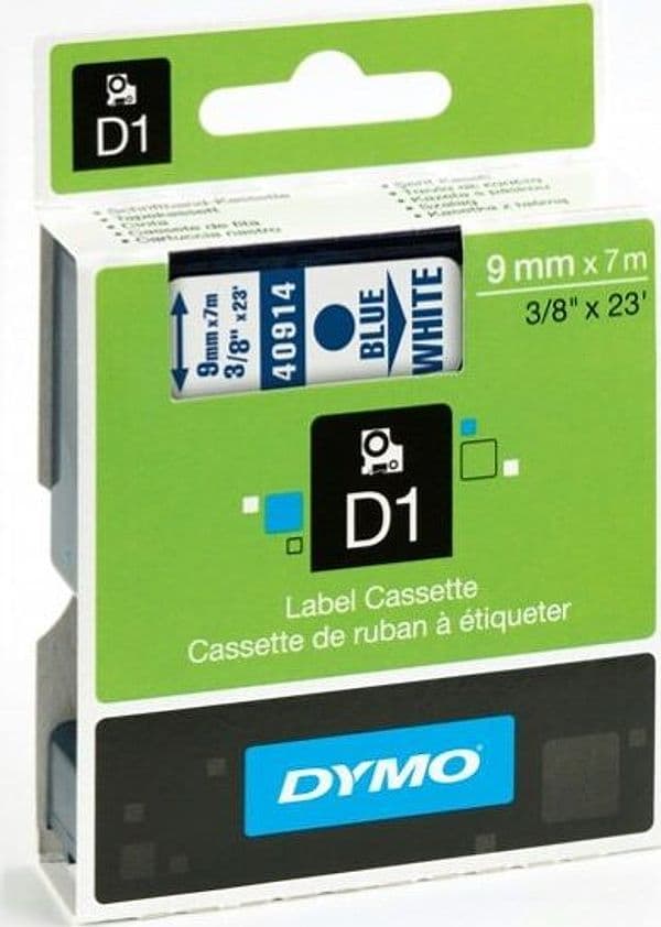 Nastro D1 409150 - 9 mm x 7 mt - rosso-bianco - Dymo