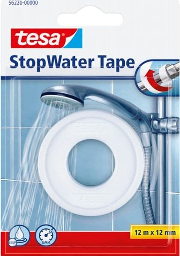 Nastro StopWater per riparazioni - Teflon - 12 mm x 12 m - bianco - Tesa Fai da te/Pitture trattamenti per pareti e utensili/Strumenti e attrezzi per verniciatura/Materiali di preparazione/Nastro/Nastro per mascheratura Eurocartuccia - Pavullo, Commerciovirtuoso.it
