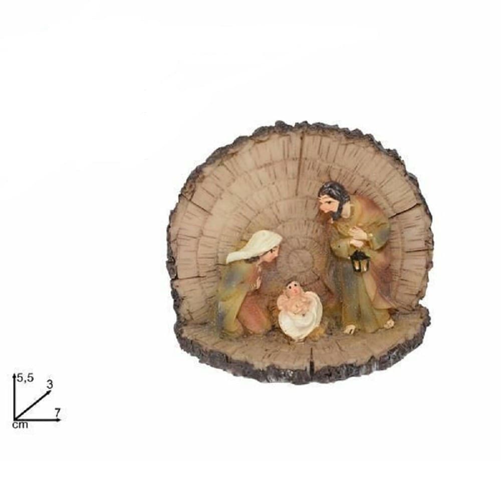 Nativit? Presepe In Resina Capanna Tronco 5.5cm Decoro Natale Natalizi 7x5.5x3cm Casa e cucina/Decorazioni per interni/Addobbi e decorazioni per ricorrenze/Decorazioni natalizie/Presepi/Statuine e fondali per il presepe Trade Shop italia - Napoli, Commerciovirtuoso.it
