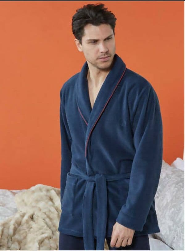 Nazareno Gabrielli Giacca Da Camera Uomo in Pile Vestaglia Modello Ad Incrocio Con Tasche Laterali per L'inverno Moda/Uomo/Abbigliamento/Pigiami e abbigliamento da notte/Monopezzi La Bottega di Giò - Gravina di Catania, Commerciovirtuoso.it