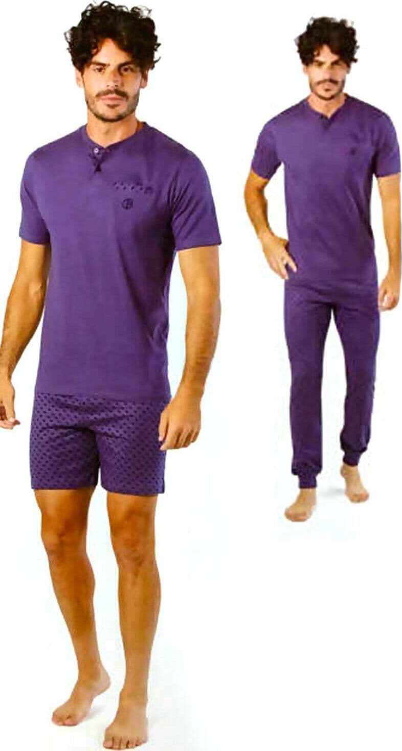 Nazareno Gabrielli Pigiama Uomo 3 Pz. In 100% Cotone Pigiama Tre Pezzi Manica Corta Pantaloncino E Pantalone Moda/Uomo/Abbigliamento/Pigiami e abbigliamento da notte/Pigiami due pezzi La Bottega di Giò - Gravina di Catania, Commerciovirtuoso.it