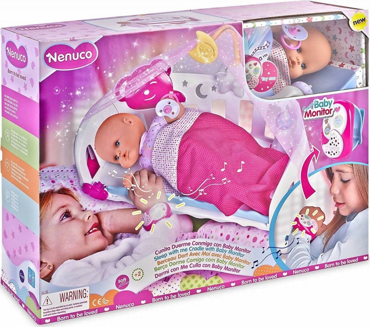 Nenuco. Dormi Con Me Interattiva Bambola Gioco per Bambine Con Baby Monitor Giochi e giocattoli/Bambole e accessori/Bambolotti e accessori/Bambolotti Cartoleria Deja Vu - Crotone, Commerciovirtuoso.it