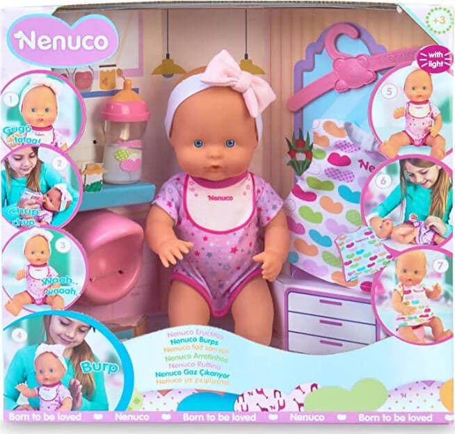 Nenuco Ruttino Bambola Elettronica Fa Il Ruttino Dopo Il Biberon Con Diversi Accessori Luce Magica E Con Suoni Di Un Vero Bimbo, Famosa, 700016670 Giochi e giocattoli/Bambole e accessori/Set di bambole e accessori Cartoleria Deja Vu - Crotone, Commerciovirtuoso.it