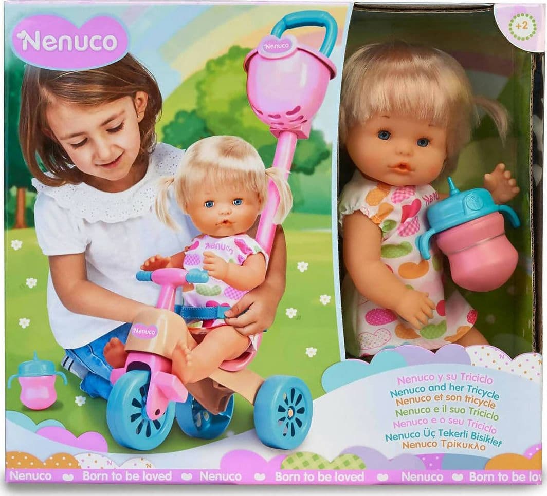 Nenuco Triciclo Gioco per Bambini Bambolotto Bambola Bionda Con Triciclo Multicolore Giochi e giocattoli/Bambole e accessori/Bambolotti e accessori/Bambolotti Cartoleria Deja Vu - Crotone, Commerciovirtuoso.it