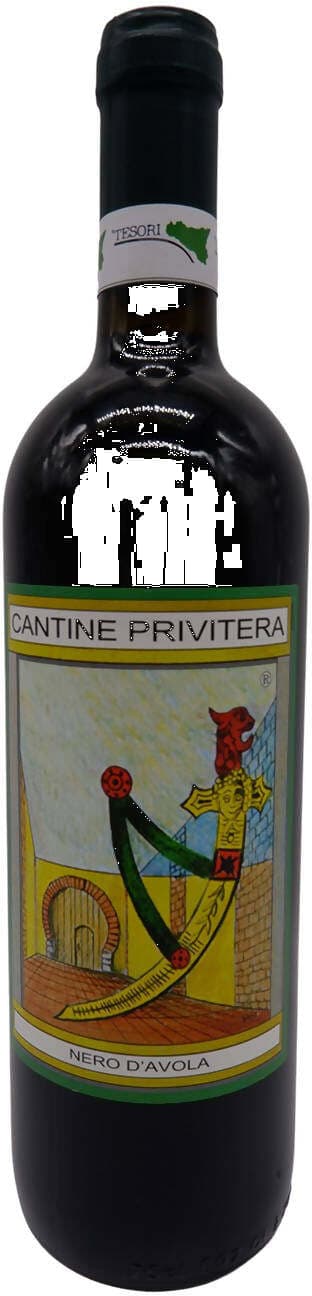 Nero D’avola Vino Rosso di Sicilia Bottiglia 75cl. Vino Rosso IGT Terre Siciliane 13,5% Vol Tesori Di Sicilia