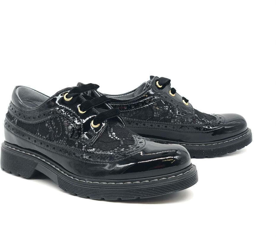 NERO GIARDINI Francesina stile inglese bambina nera in Scarpe col tacco Calzature Durello - Agna, commercioVirtuoso.it