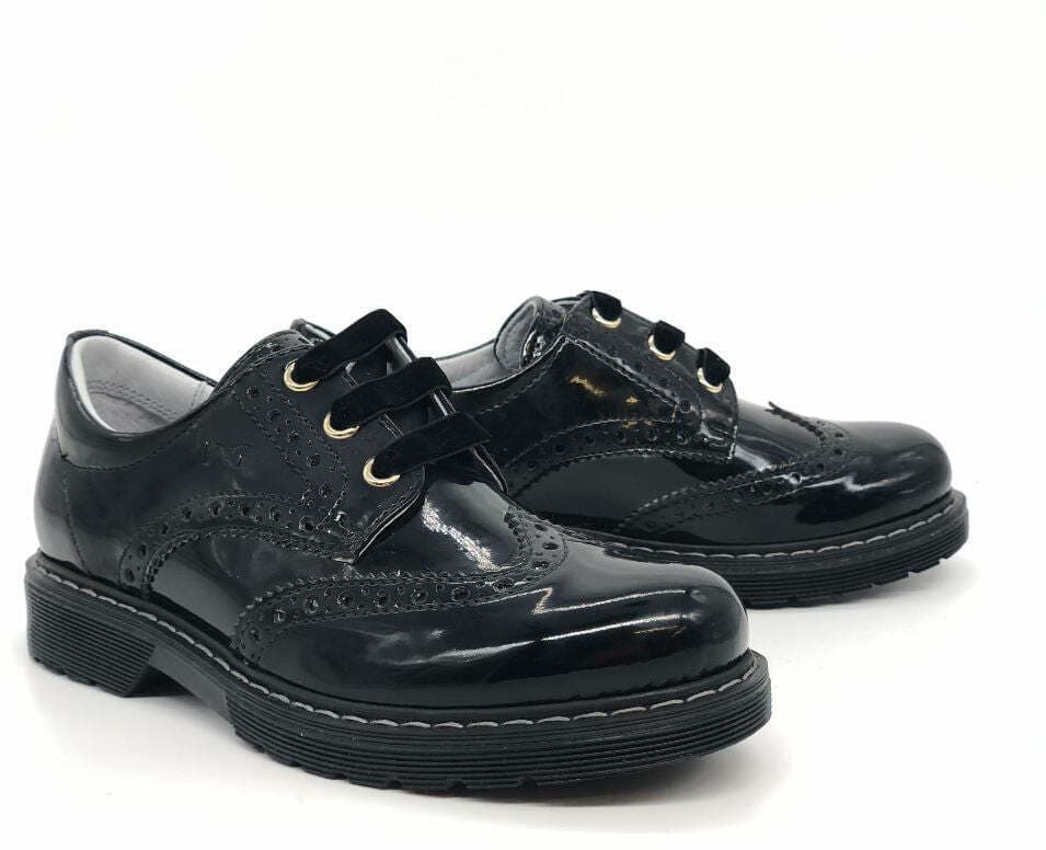 NERO GIARDINI Francesina stile inglese bambina vernice nera in Sneaker casual Calzature Durello - Agna, commercioVirtuoso.it