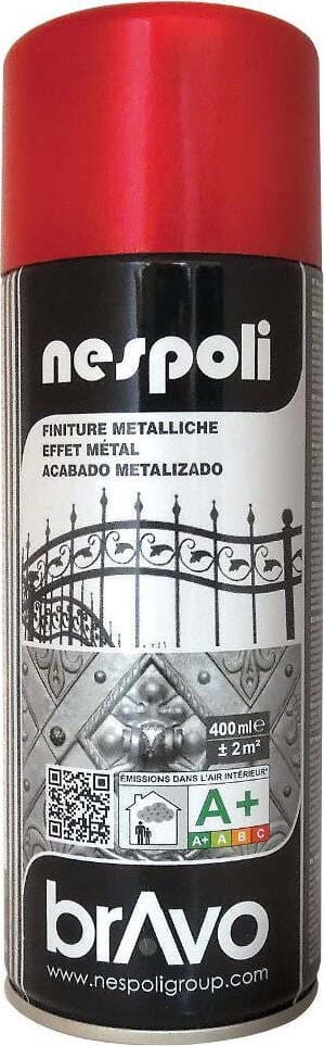 Nespoli-Bomboletta-Spray-Aerosol-Rosso-Effetto-Metallizzato-400ml