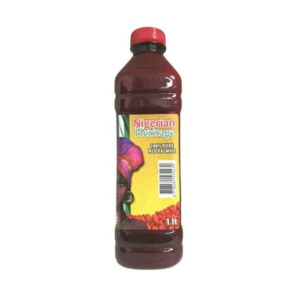 NIGERIAN HERITAGE 100 % PURE RED PAML OIL OLIO DI PALMA PURO ROSSO 1 LITRO in Di palma Agbon - Martinsicuro, commercioVirtuoso.it