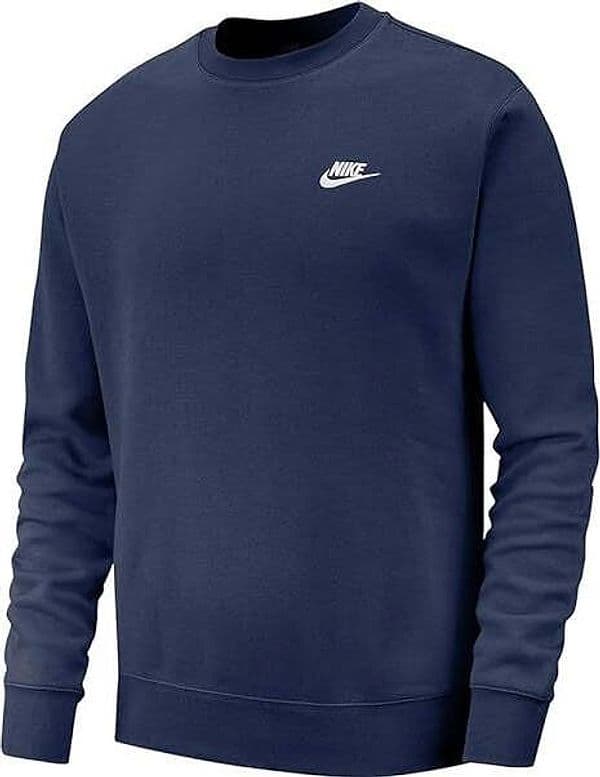Nike-BV2662-410-M-NSW-Club-CRW-BB-Maglia-Lunga-Uomo-Midnight-Navy/White
