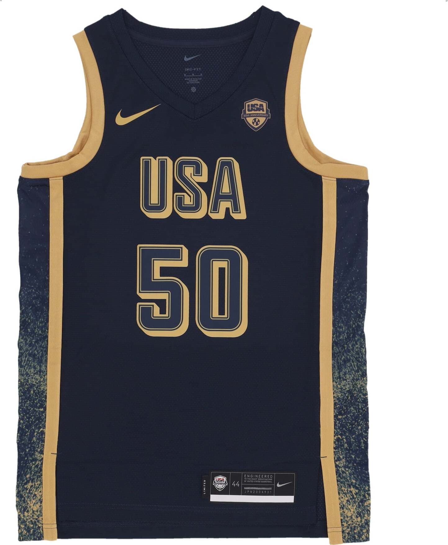 Nike-Canotta-Basket-Uomo-50th-Anniversary-Limited-Jersey-Team-Usa-Obsidian/truly-Gold-da-uomo