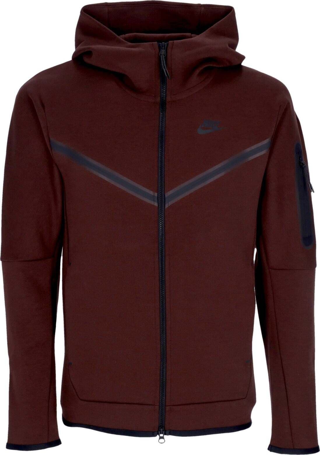 Nike-Felpa-Leggera-Cappuccio-Zip-Uomo-Sportswear-Tech-Fleece-Hoodie-Earth/black-da-uomo