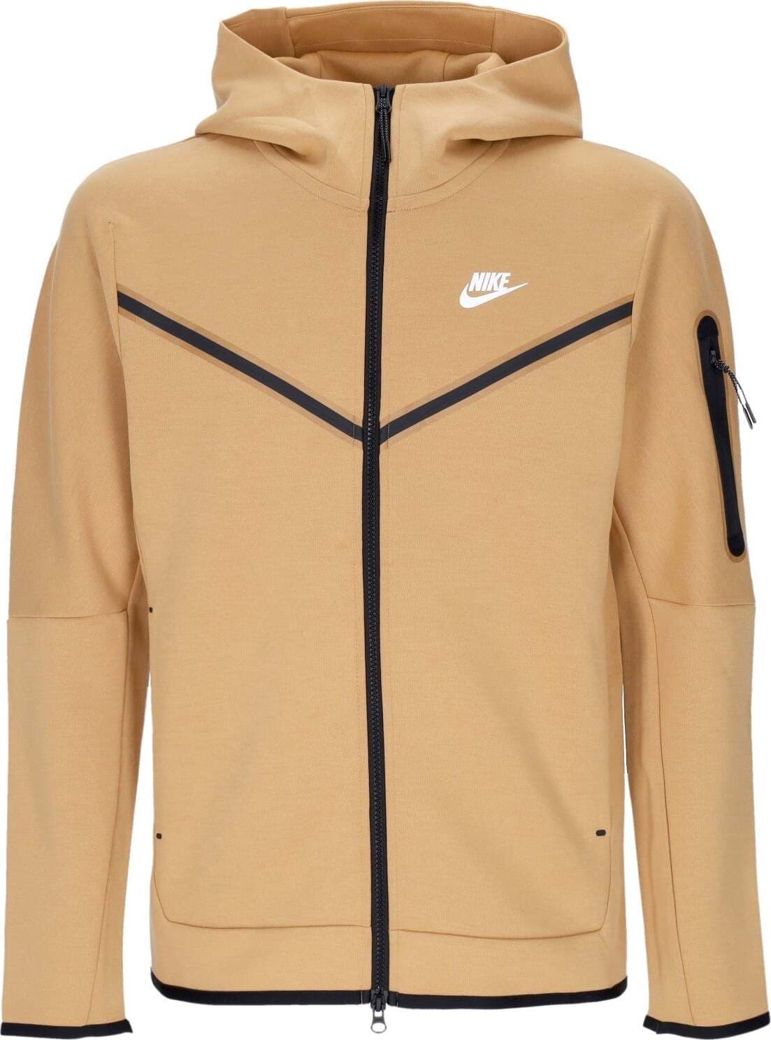 Nike-Felpa-Leggera-Cappuccio-Zip-Uomo-Sportswear-Tech-Fleece-Hoodie-Elemental-Gold/sail-da-uomo