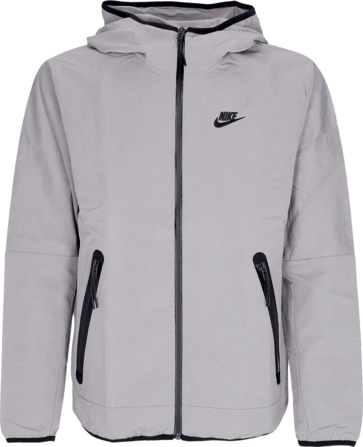 Nike-Giacca-a-Vento-Uomo-Tech-Woven-Full-zip-Lined-Hooded-Jacket-Cobblestone/black-da-uomo