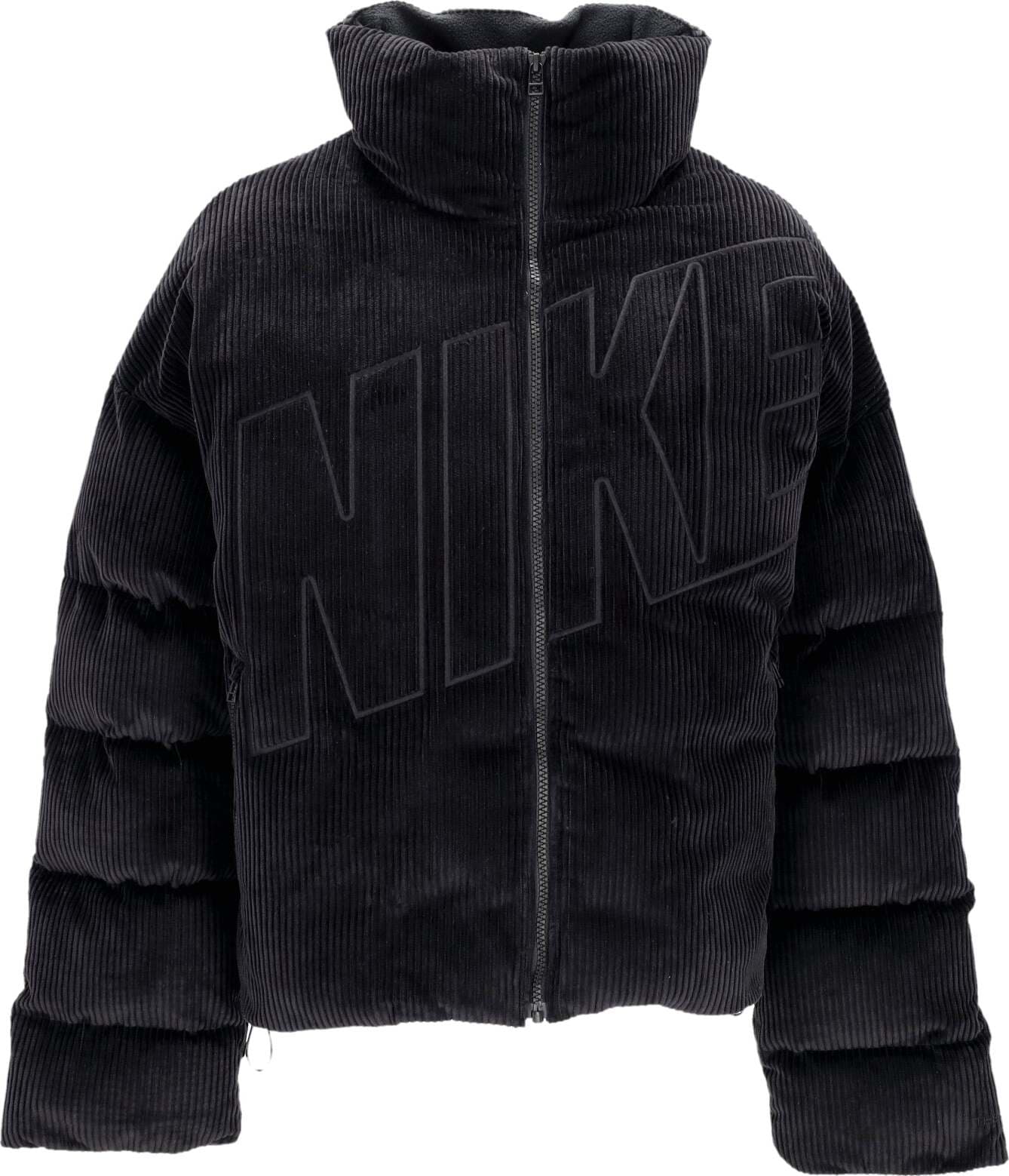 Nike Giubbotto Donna W Sportswear Essential Therma-fit Oversized Corduroy Puffer Black/black da donna
