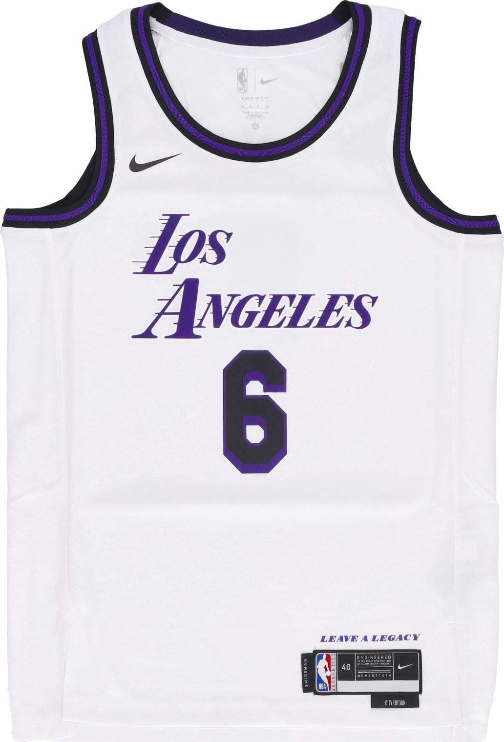 NIKE-NBA-Canotta-Basket-Uomo-Nba-City-Edition-22-Dri-fit-Swingman-Jersey-No-6-Lebron-James-Loslak-White-da-uomo
