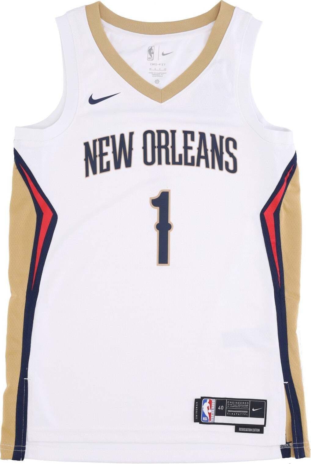 NIKE-NBA-Canotta-Basket-Uomo-Nba-Dri-fit-Swingman-Jersey-Association-2022/23-No-1-Zion-Williamson-Neopel-White-da-uomo
