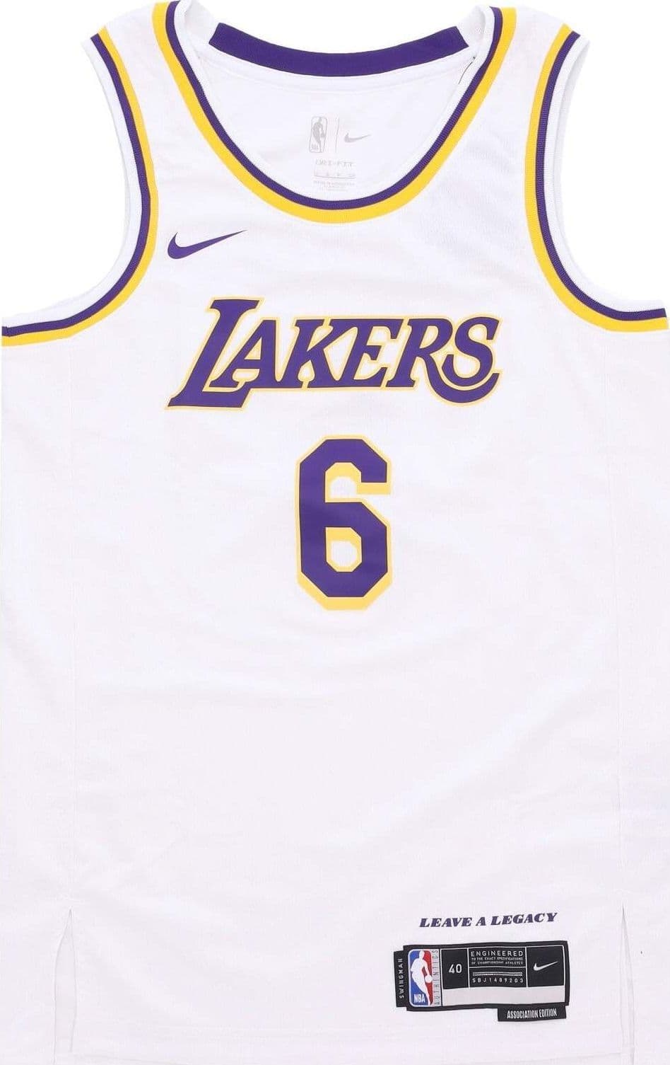 NIKE-NBA-Canotta-Basket-Uomo-Nba-Dri-Fit-Swingman-Jersey-No-6-Lebron-James-Loslak-White-da-uomo