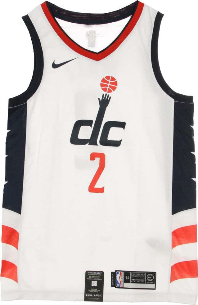 NIKE NBA Canotta Basket Uomo Nba Swingman Jersey City Edition No 2 John Wall Waswiz White