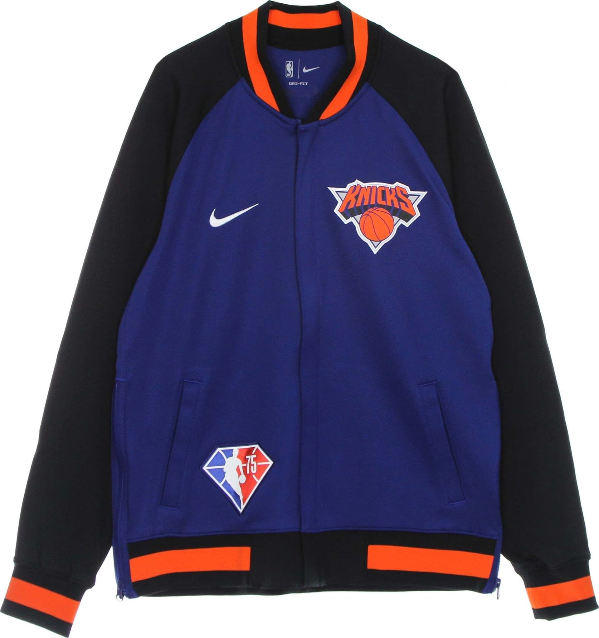 NIKE-NBA-Felpa-Leggera-College-Uomo-Nba-Dri-Fit-Showtime-L/s-Jacket-Neykni-Rush-Blue/black/white-da-uomo